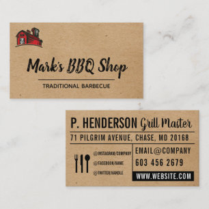 Barn BBQ Business Card