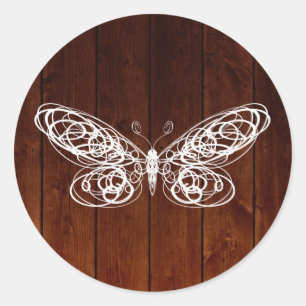 Barn Board Butterfly Sticker