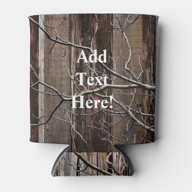 Barn Board Reclaimed Wood Rustic Wood Can Cooler (Front)