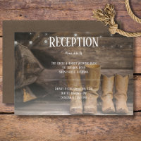 Barn & Boots Rustic Cowboy Western Reception