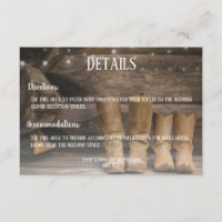 Barn & Boots Rustic Cowboy Western Wedding Details