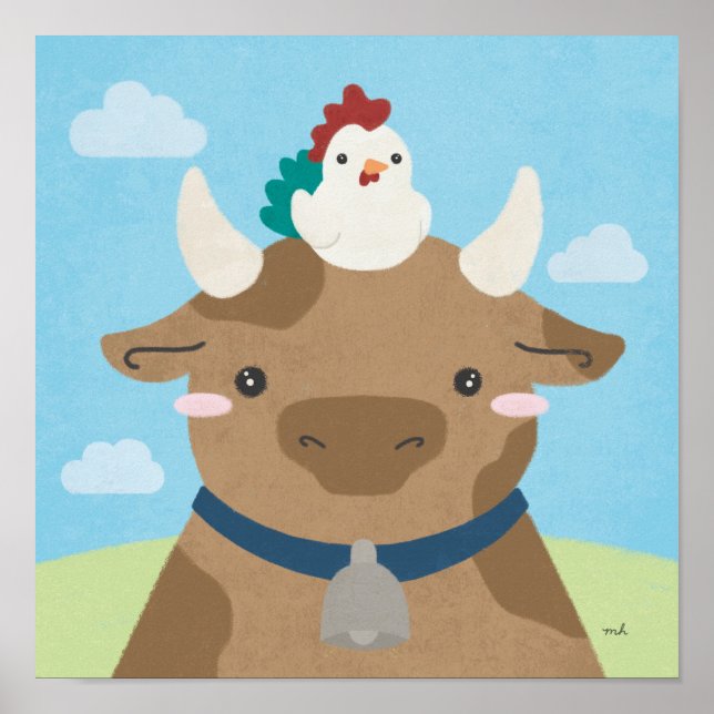 Barn Buddies - Cow & Chick Poster (Front)