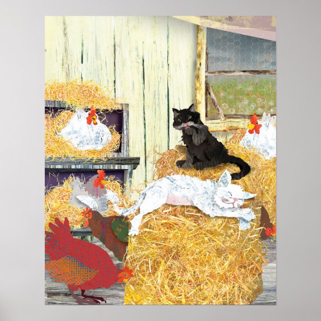Barn cats napping poster (Front)
