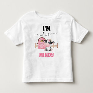 Barn Cow Print 2nd Birthday T-Shirt