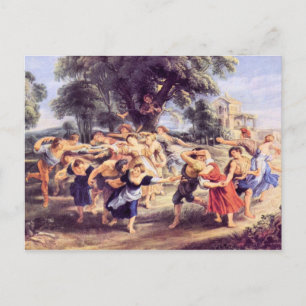 Barn dance by Paul Rubens Postcard