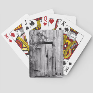 Barn Door in Black and White Playing Cards