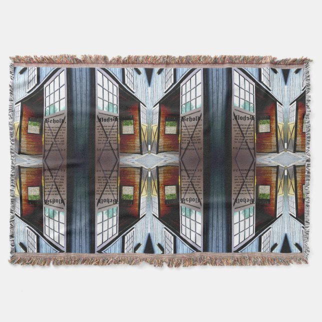 Barn Door Perspective, Revelation 3:8 Throw Blanket (Front)