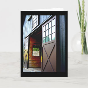 Barn Door Perspective Thank You Card