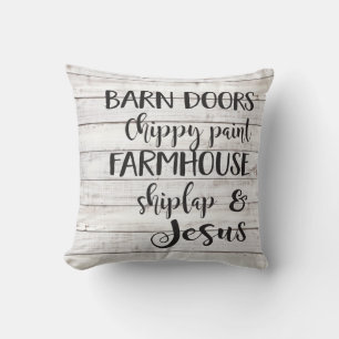 Barn doors … and Jesus pillow