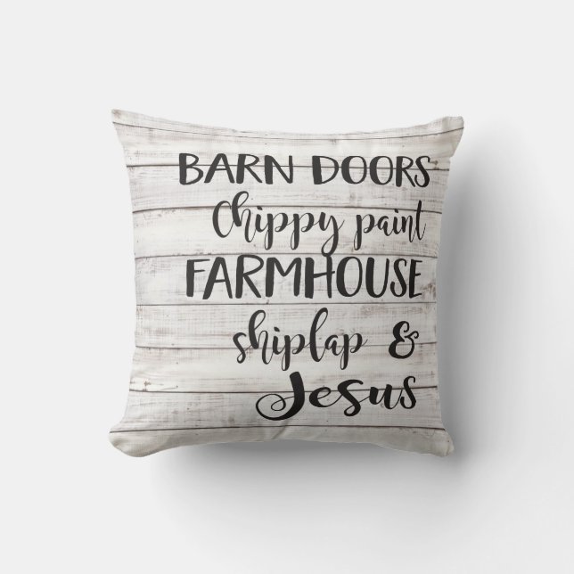Barn doors … and Jesus pillow (Front)