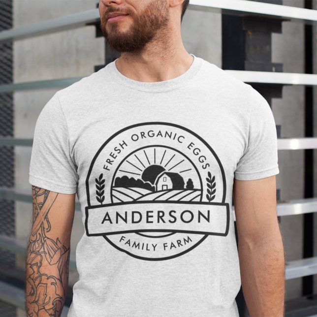 Barn Family Farm Farmer Round Decorative T-Shirt (Barn Family Farm Farmer Round Decorative T-Shirt)