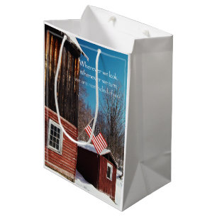 Barn Flag Patriotic Reminders All Around Medium Gift Bag