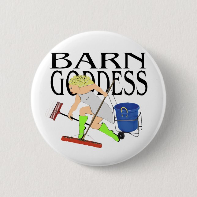 Barn Goddess 6 Cm Round Badge (Front)