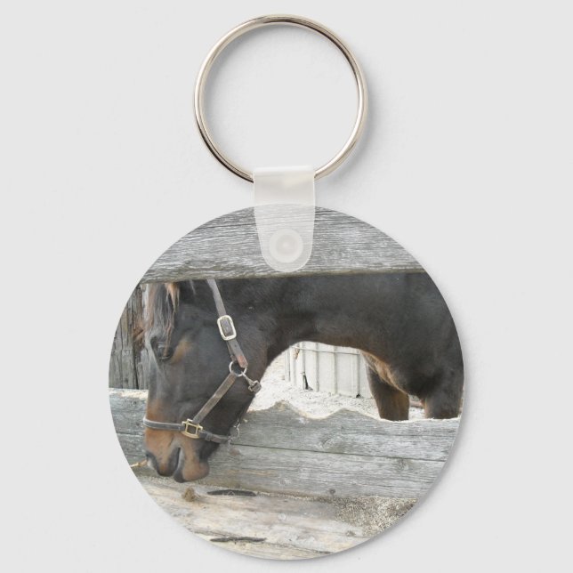 Barn Horse Humour Key Ring (Front)