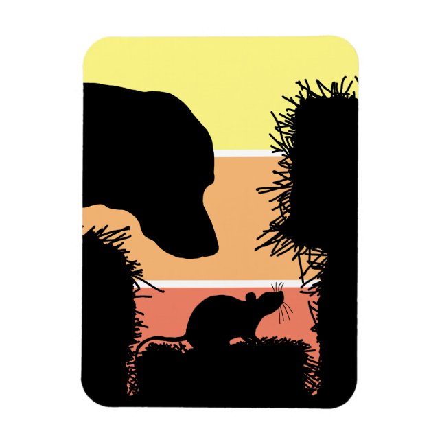 Barn Hunt Greeting Card for Scent Work Sport Dogs Magnet (Vertical)