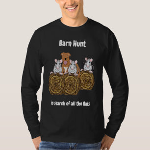 Barn Hunt  in search of rats red staff bull terrie T-Shirt