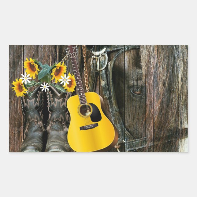 Barn In God We Trust Rectangular Sticker (Front)