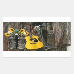 Barn In God We Trust Rectangular Sticker