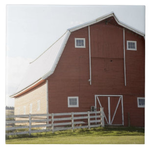 Barn in rural landscape tile