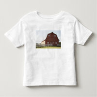 Barn in rural landscape