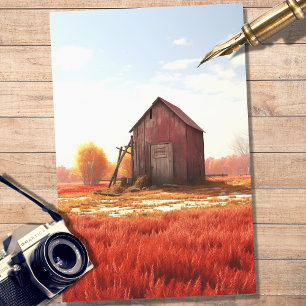 Barn In Winter 2 Decoupage Paper