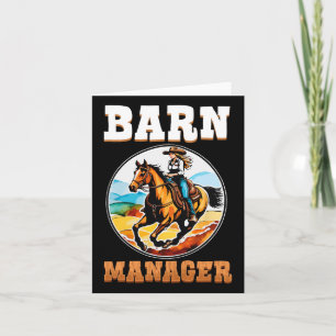 Barn Manager I Equestrian Pony Horse Fan Card