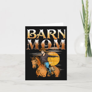 Barn Mum I Equestrian Pony Horse Fan Card