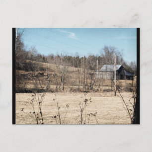 Barn on a Hill Postcard