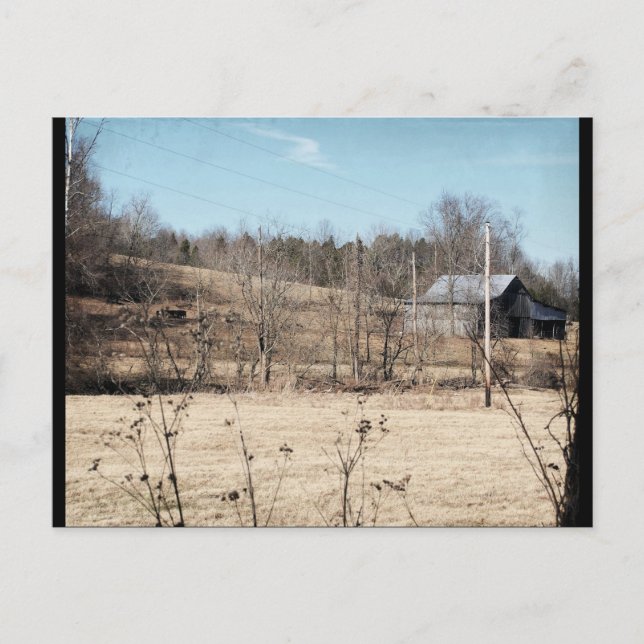 Barn on a Hill Postcard (Front)