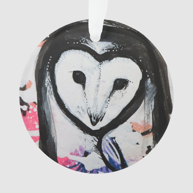Barn Owl Art                                       Ornament (Front)