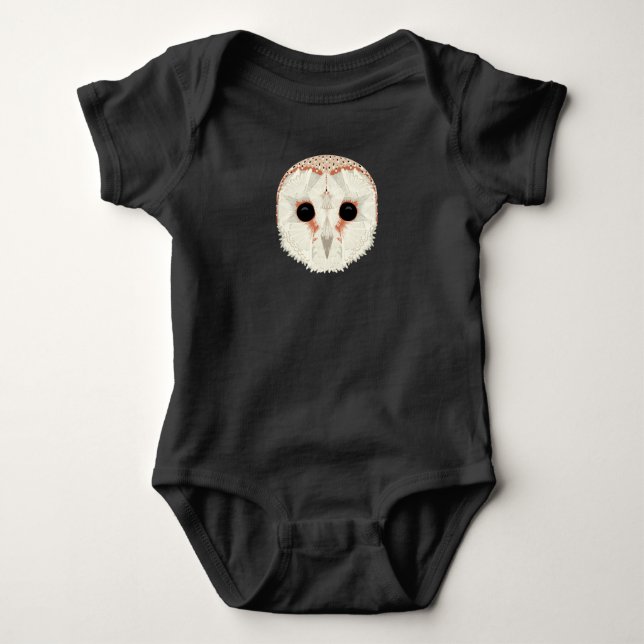 Barn Owl Baby One-Piece Bodysuit (Front)