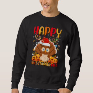 Barn Owl Bird Happy Barn Owl Hellothanksmas Sweatshirt