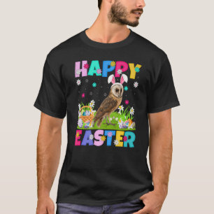 Barn Owl Bird Happy Easter Bunny Barn Owl Easter S T-Shirt