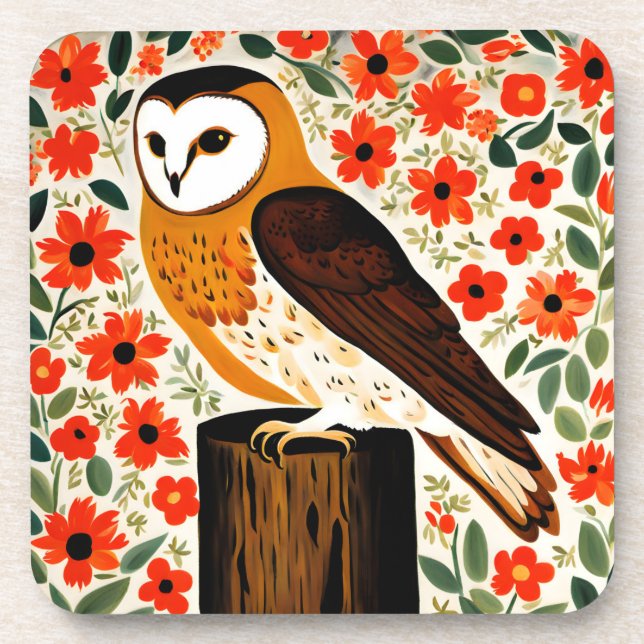 Barn Owl Coaster (Front)