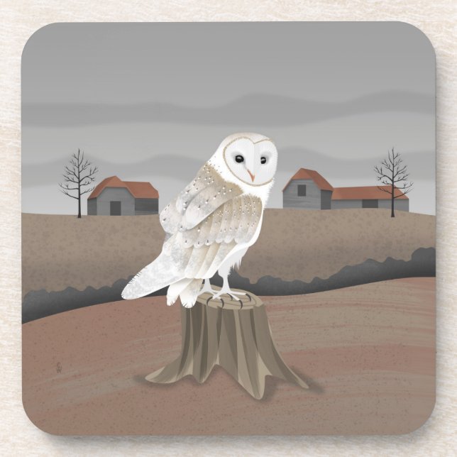 Barn Owl Coaster (Front)