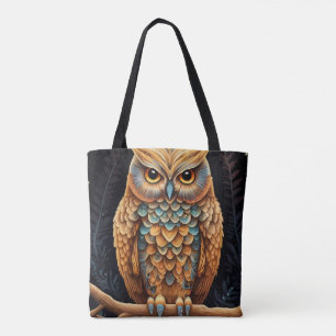 Barn Owl Colourful Tote Bag