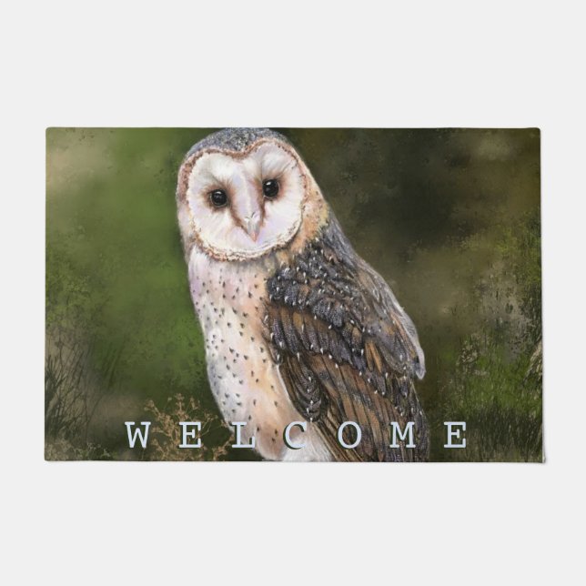 Barn Owl Doormat (Front)