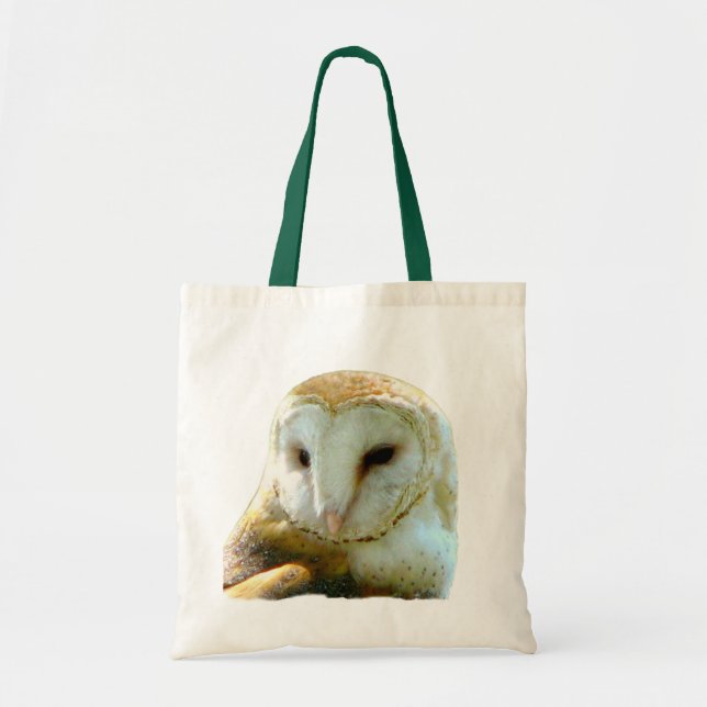 Barn Owl Face Portrait Tote Bag (Front)