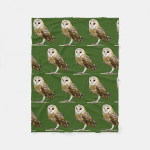 Barn Owl Fleece Blanket
