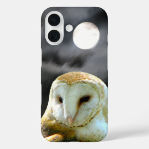 Barn Owl Full Moon iPhone 16 Case