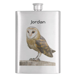 Barn Owl Hip Flask