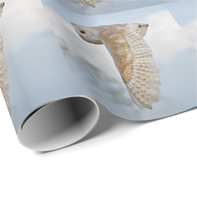 Barn Owl in Flight Wrapping Paper (Roll Corner)