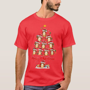 Barn Owl Lover Xmas Lights Barn Owl Christmas Tree T-Shirt