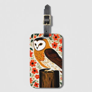 Barn Owl Luggage Tag