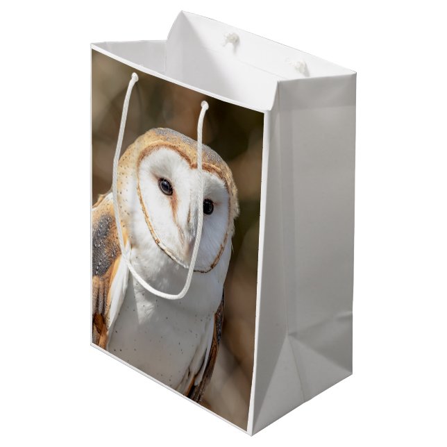 Barn Owl Medium Gift Bag (Front Angled)