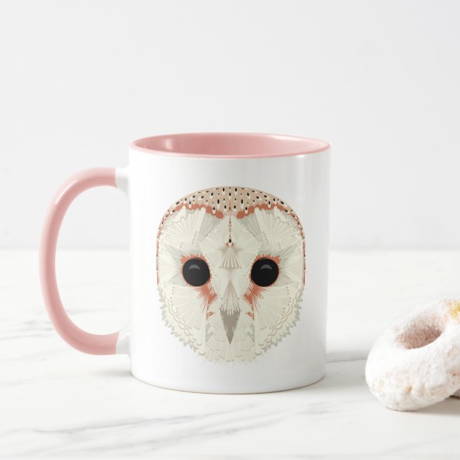 Barn Owl Mug Pink (With Donut)