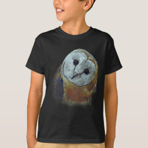Barn Owl Painting Owl Art  T-Shirt