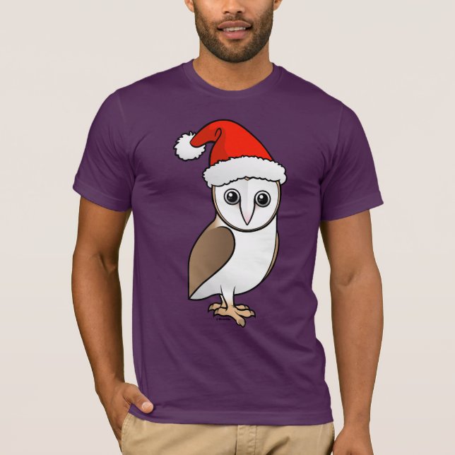 Barn Owl Santa T-Shirt (Front)