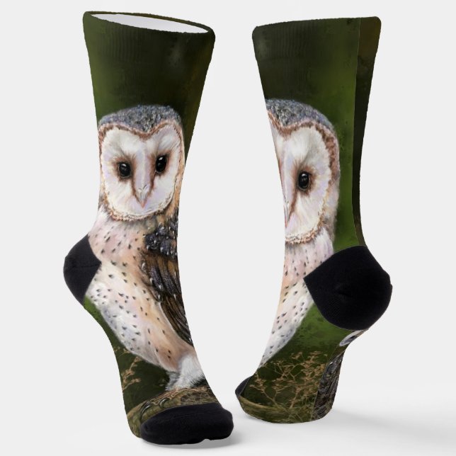 Barn Owl Socks (Angled)