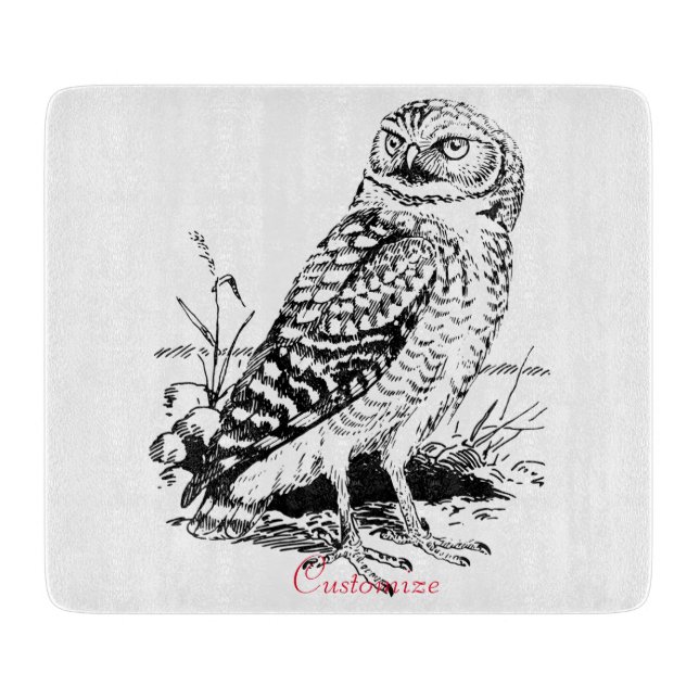 Barn Owl Thunder_Cove Cutting Board (Front)